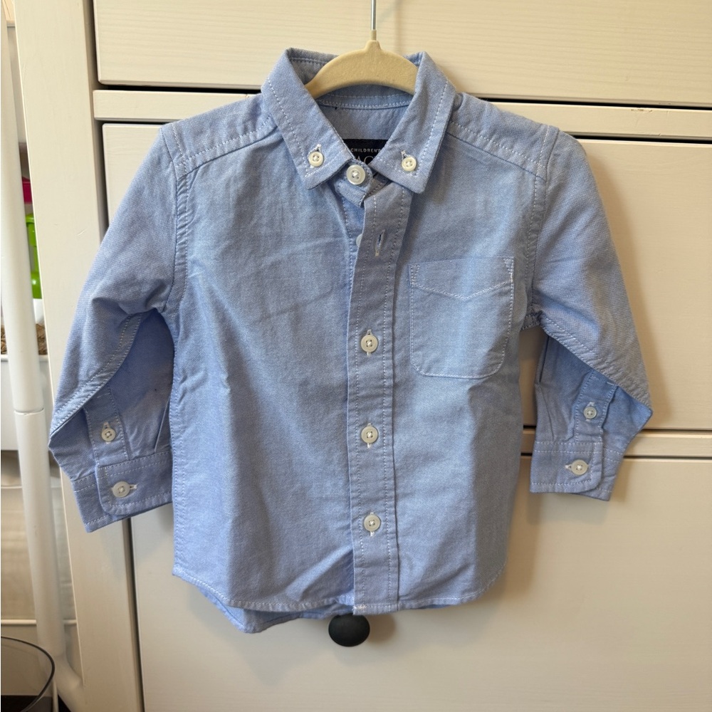 Blue Kids Button-Up Shirt, 9-12 mo.